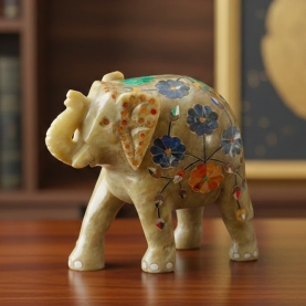 Statuette éléphant indien en marbre