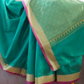 Indian saree art silk green