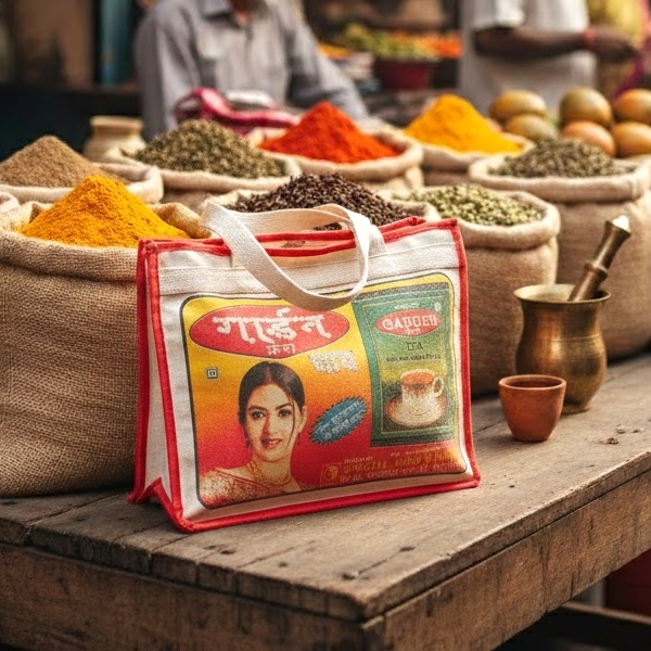 Sac cabas indien en coton tissé Affiche