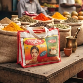 Sac cabas indien en coton tissé Affiche