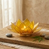 Indian lotus nacre candle stand