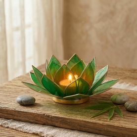 Indian lotus nacre candle stand