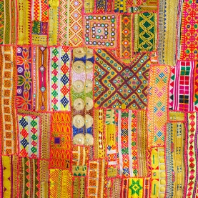 Tissu mural indien patchwork