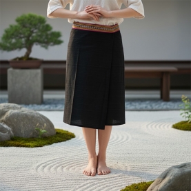 Thai cotton skirt Black color One-size