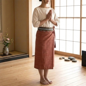 Thai cotton skirt Brown color
