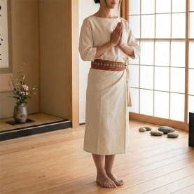 Thai cotton skirt White color