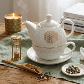 Porcelain teapot Flower of Life design 400ml