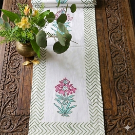 Indian handcrafted cotton table runner