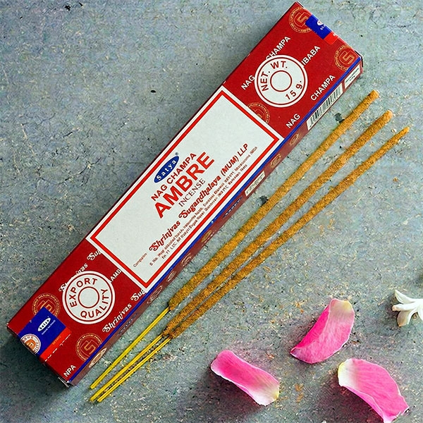 Indian Incense sticks Satya Ambre 15g