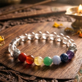 Indian Crystal and 7 chakras stones bracelet