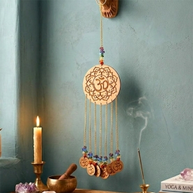 Carillon en bois OM et 7 chakras