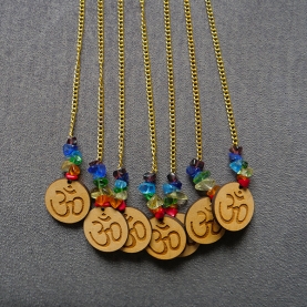 Wooden wind chime 7 chakras