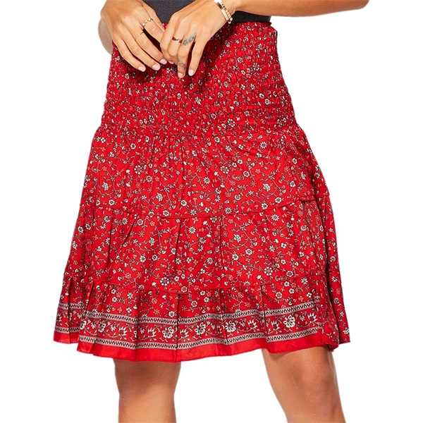 Indian printed ruffled skirt Flowers