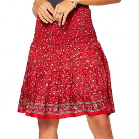 Indian printed ruffled skirt Flowers