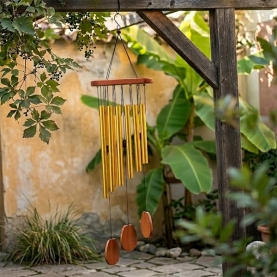 Wood and aluminium Wind chime 12 tubes