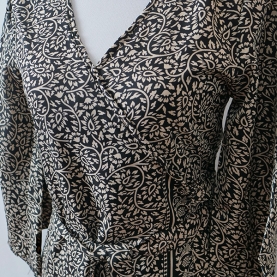 Robe indienne mi-longue imprimée