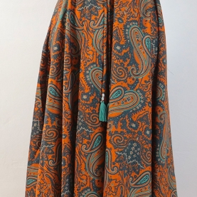 Indian printed mid-lentgh dress Flowers