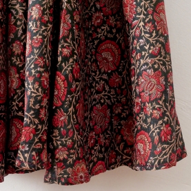 Robe indienne mi-longue imprimée Fleurs