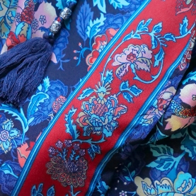 Robe indienne mi-longue imprimé floral