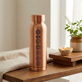Indian copper bottle engraved 7 chakras 500ml