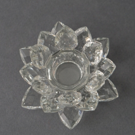 Bougeoir en cristal Lotus