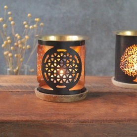 Metal essential oil burner Flower of life