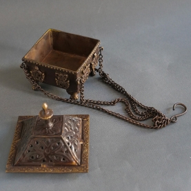 Tibetan brass incense burner
