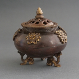 Tibetan brass incense burner