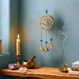 Carillon indien en laiton OM 3 clochettes