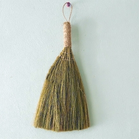 Pampas fan broom wall Indonesian decor