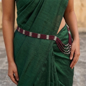 Indian ethnic belt with red pearls