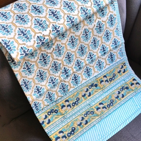 Nappe indienne en coton imprimée