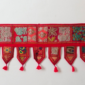 Indian cotton vaner wall Toran patchwork