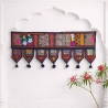 Indian cotton vaner wall Toran patchwork blue