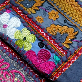 Décoration indienne artisanale pour porte Patchwork
