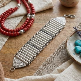 Bracelet indien style antique en métal flexible
