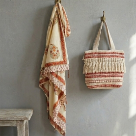 Indian printed cotton scarf