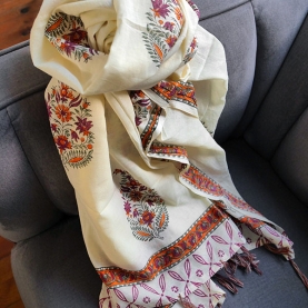 Echarpe indienne en coton