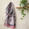 Indian printed cotton stole Dupatta red and blue