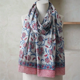 Etole indienne en pur coton imprimé Dupatta