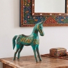 Indonesian wooden carved statue Horse