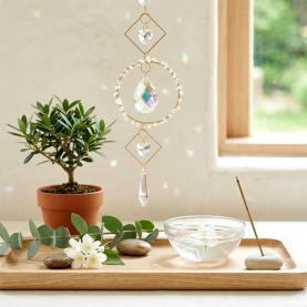 Mobile Suncatcher crystal hearts and drop