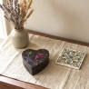 Indian handcrafted inlaid marble box Heart