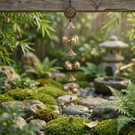 Dragon wind chime with bells