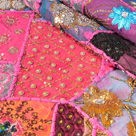 Tissu mural indien artisanal Patchwork