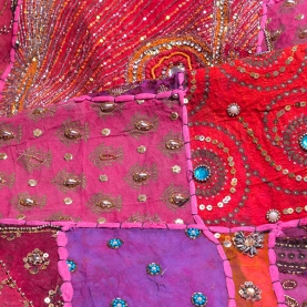 Tissu mural indien artisanal Patchwork