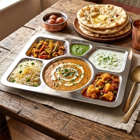 Thali indien avec 6 compartiments L40