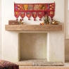 Toran décoration indienne pour porte Patchwork bordeaux