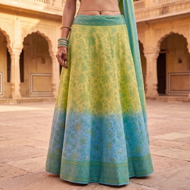 Jupe indienne en coton imprimé