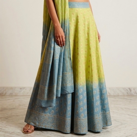 Indian cotton skirt Sanganeri print